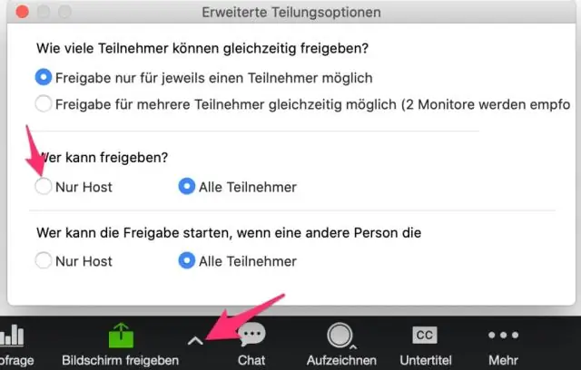 Wie teilt der Teilnehmer den Bildschirm im Zoom?